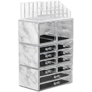 Marble Clear Makeup Organizer