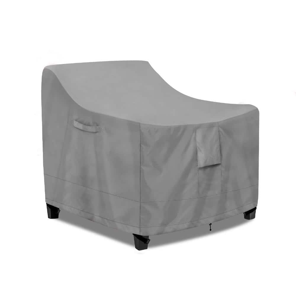 28 in. W x 30 in. D x 31 in. H Gray 500D Oxford All-Season Outdoor Patio Lawn Chair Protective Cover