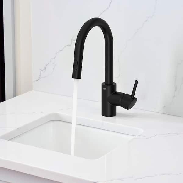 Concetto Single-Handle Dual Spray Pull-Out Sprayer Kitchen Faucet 1.75 GPM in Matte Black