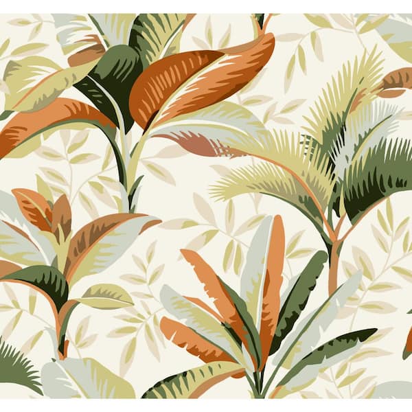 York Wallcoverings Summerhouse Sienna Multi-Colored Matte Pre-pasted Paper Wallpaper 60.75 sq. ft