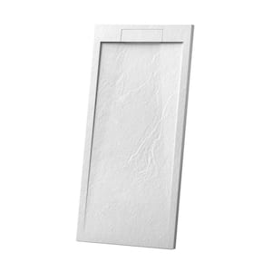 Terre C Series 60 in. L x 32 in. W Alcove Shower Pan Base with Reversible Drain in White