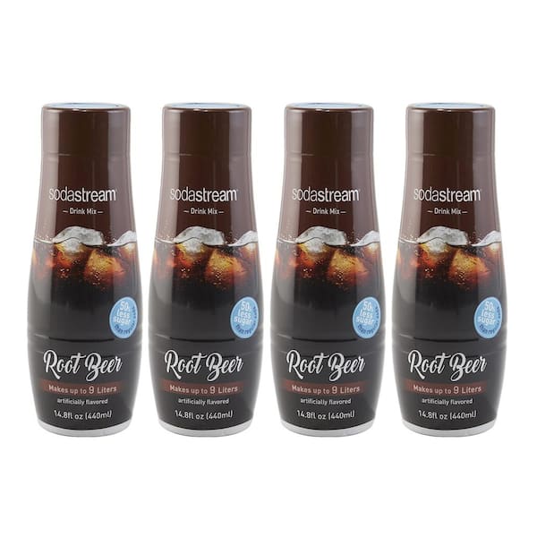 SodaStream 440 ml Fountain Style Sparkling Root Beer Drink Mix (4-Pack)