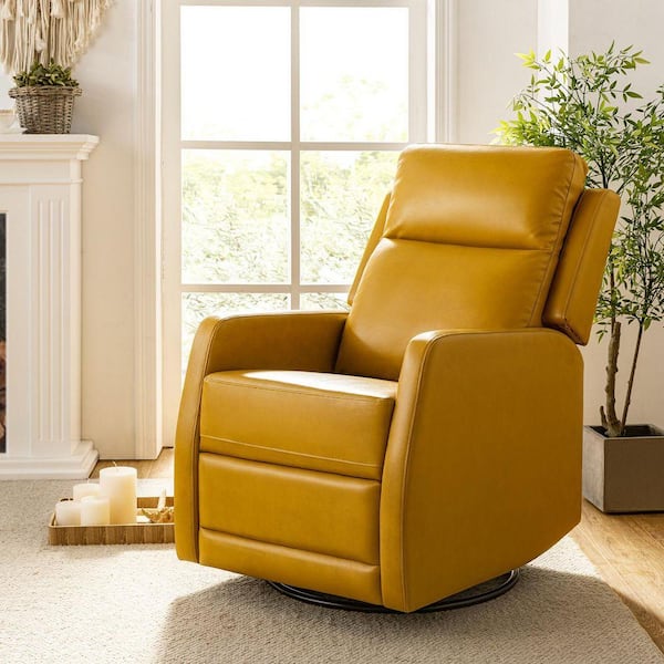 ARTFUL LIVING DESIGN Prudencia Mustard Rocker Recliner with Wingback ...