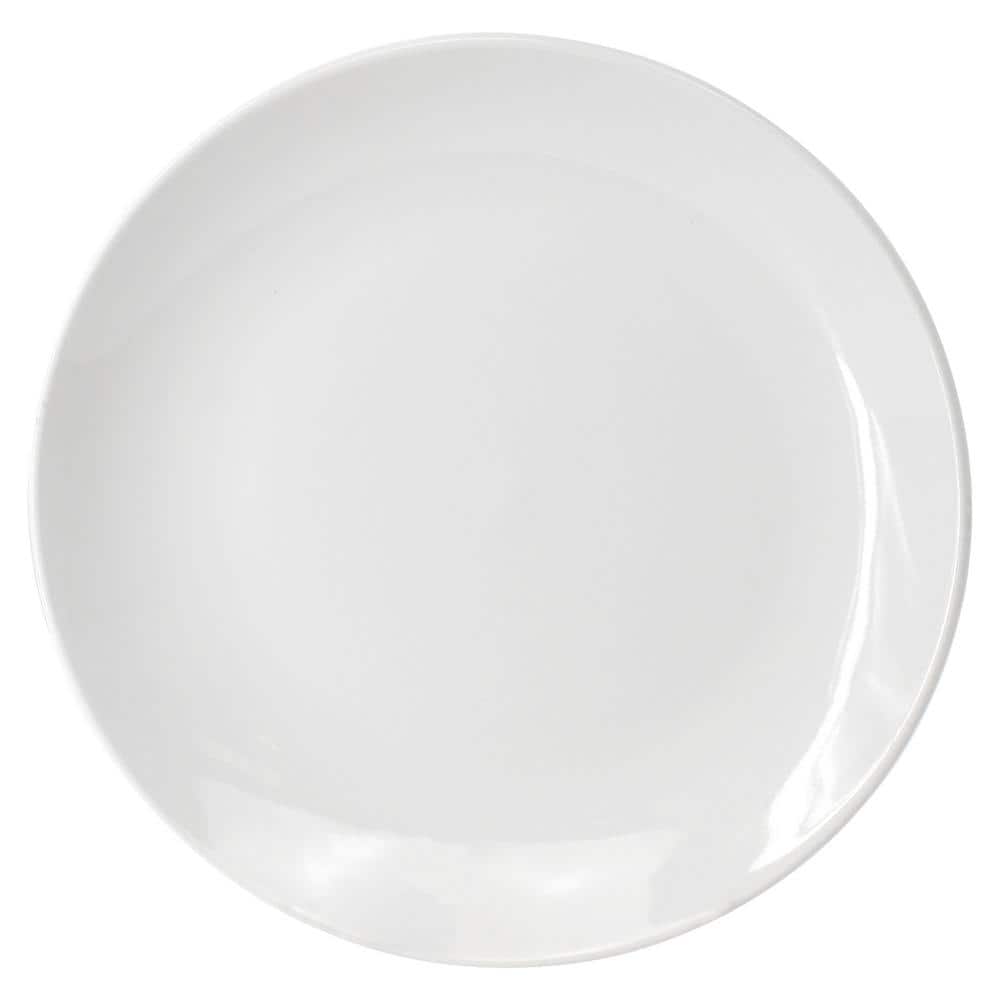 Classic White 8" Round Porcelain Salad/Dessert Plates Set
