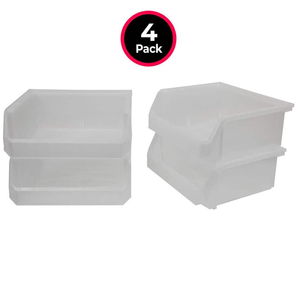 Extra Large 14.75 L x 16.5 W x 7 H Clear Plastic Stackable Storage Bin/ Tote Containers for Organizing (4-Pack) price history on PriceWatchPro