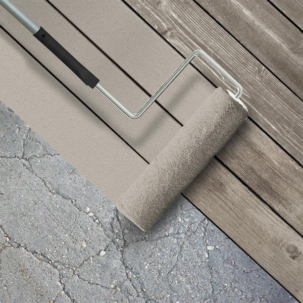 1 gal. #HDC-CT-21 Grey Mist Textured Low-Lustre Enamel Interior/Exterior Porch and Patio Anti-Slip Floor Paint