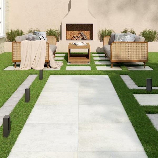 MSI Beton Blanco 2 cm. x 24 in. x 24 in. Matte PorcelainStone Look Paver Tile (2 Pieces/8 sq. ft./Case)