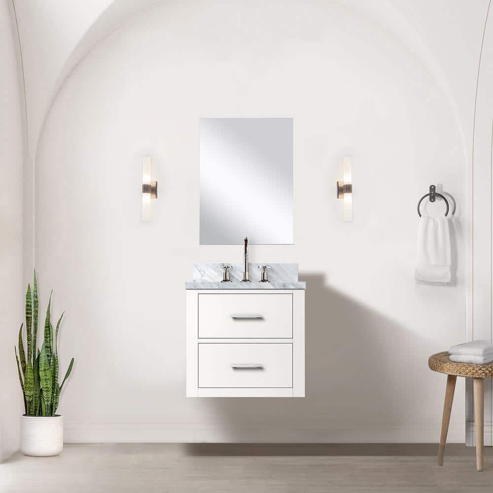 Sherman 20 in W x 18 in D White Single Bath Vanity with Acrylic Top, and Faucet Set price history on PriceWatchPro