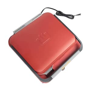 Portable Induction Heating Electric Grill Griddle in Red