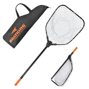 75 in. Light-Weight Foldable Extendable Silicone Fishing Net with Soft EVA Foam Handle and Fish-Friendly Mesh