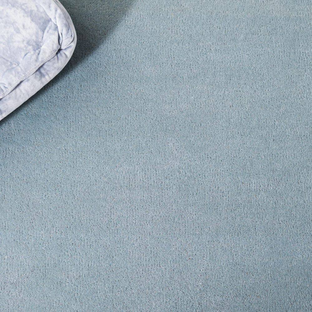 Handmade Fifth Avenue 5' Square Blue Tufted Wool Area Rug