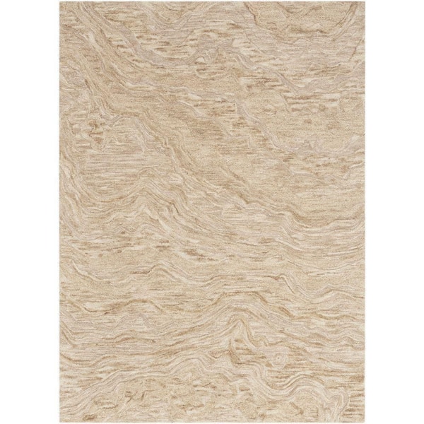 Nourison Graceful Taupe 5 ft. x 7 ft. Abstract Contemporary Area Rug