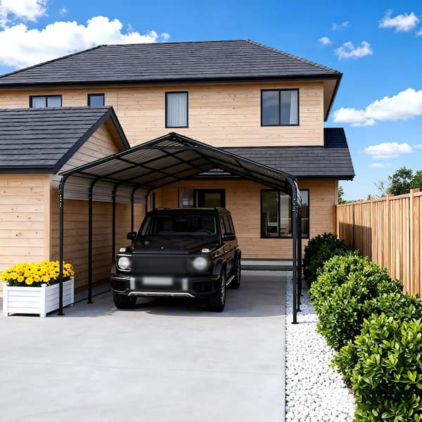 12 ft. x 20 ft. Outdoor Galvanized Steel Carport Heavy Duty Metal Garage Canopy, Car Tent Storage Shed for Car and Truck
