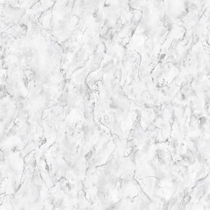 Marble White/Gray Wallpaper Sample
