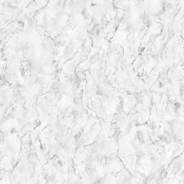 Graham & Brown Marble White/Gray Wallpaper Sample