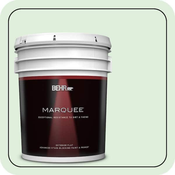 BEHR MARQUEE 5 gal. #450C-2 Breath of Spring Flat Exterior Paint & Primer