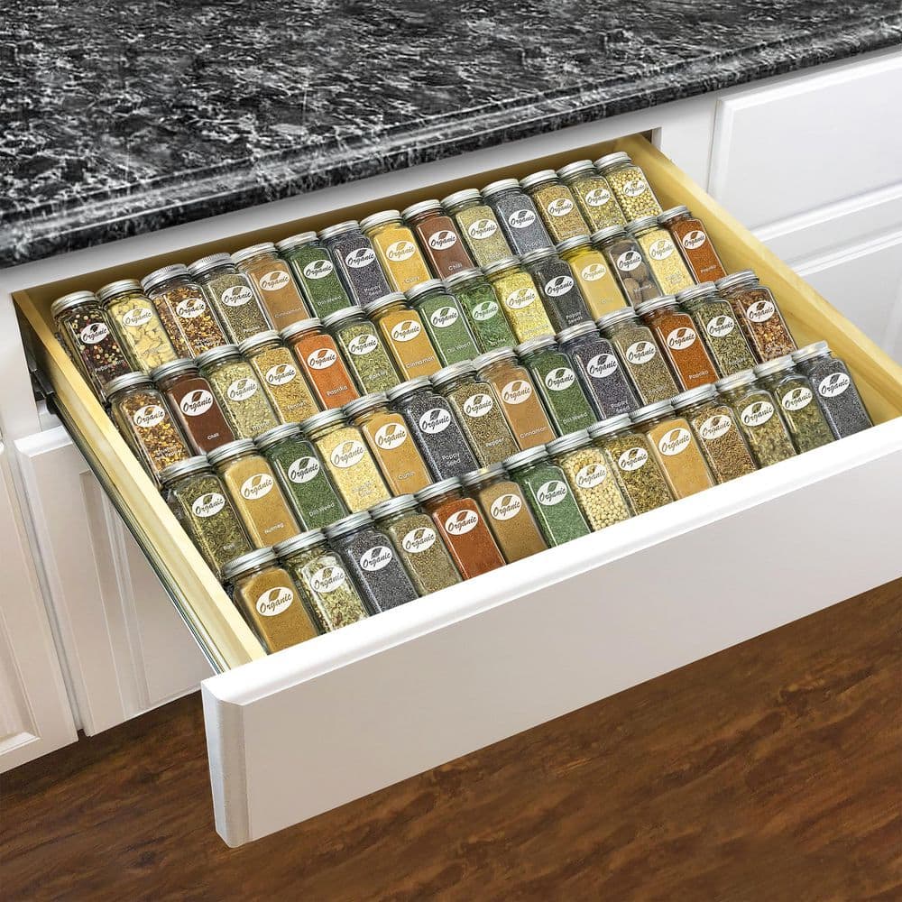 Buy Bamboo Spice Rack Drawer Organizer - Call to Action: Get your kitchen  organized with our Bamboo Spice Rack Drawer Organizer. Order now!