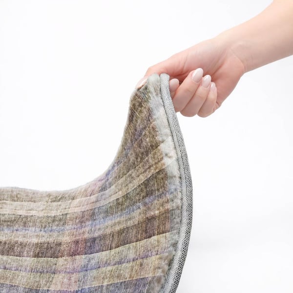 Dream Shag Premium Machine Washable Abstract ADS534 Pewter 10 ft. x 14 ft. Area Rug