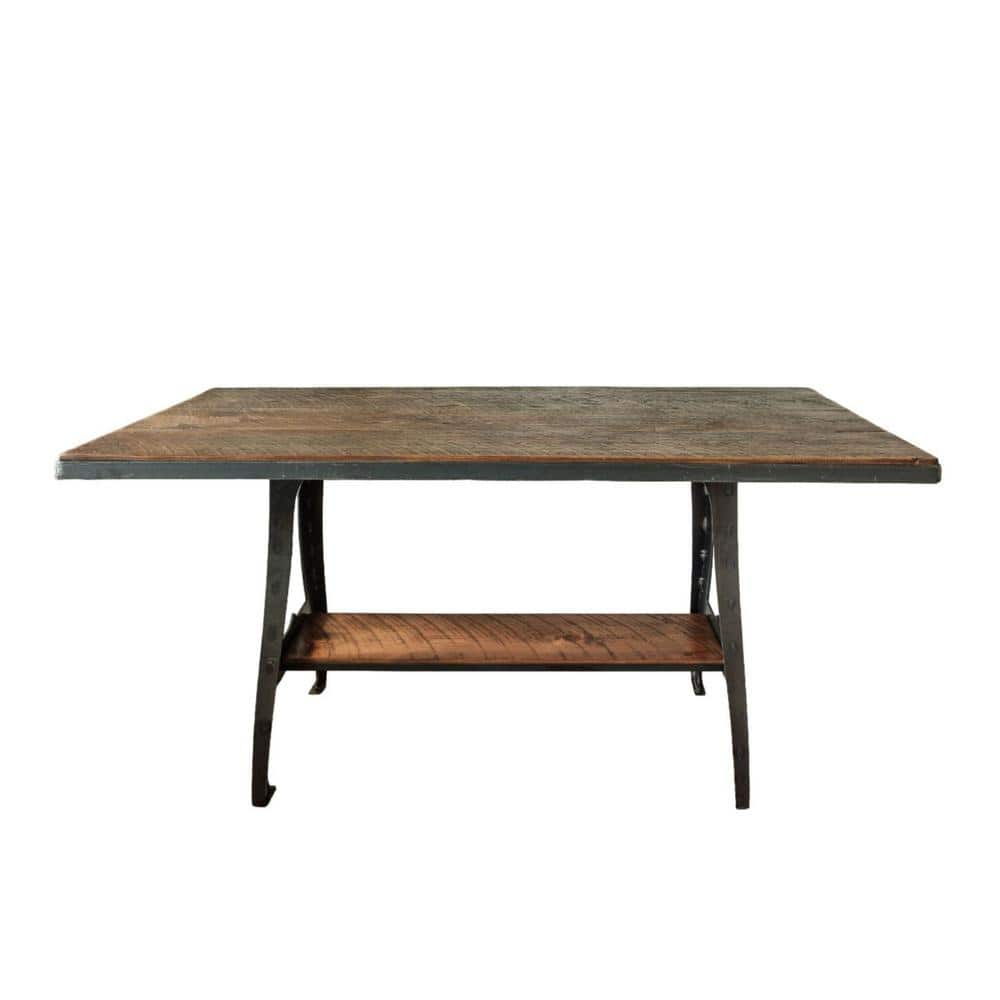 HomeRoots Brown Wood 72 in. Sled Dining Table Seats 8) 2000518602 - The ...