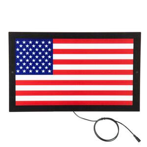 18 in. x 11 in. American Flag Plug-In LED Lighted Sign