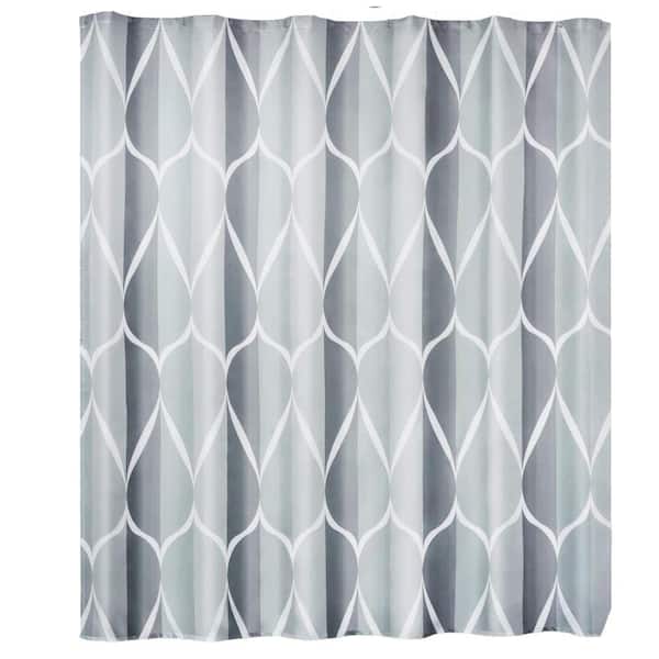 Aoibox Waterproof 72 in. W x 72 in. L Quick-Drying Polyester Shower Curtain in Gray