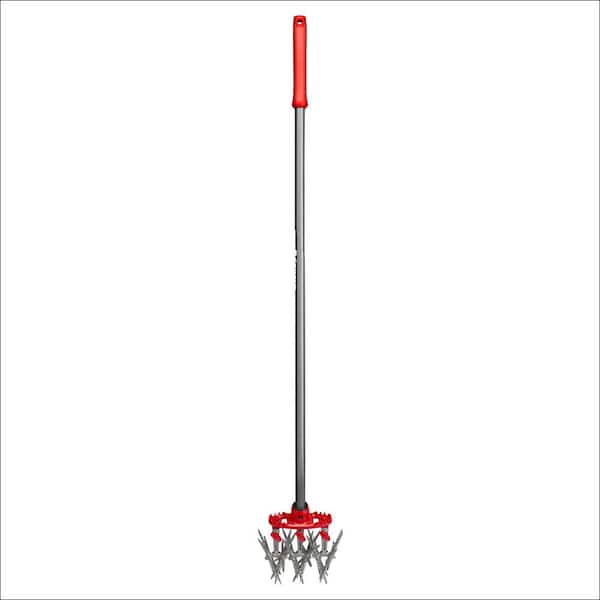 Corona MAX DiscCULTIVATOR Adjustable 6.5 in. Steel Tines with Red Comfort Grip Garden Disc Cultivator