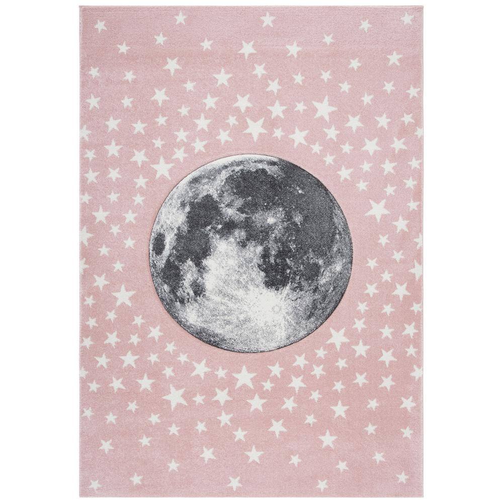 Carousel Kids Pink/Gray Doormat 3 ft. x 5 ft. Star Galaxy Area Rug price history on PriceWatchPro