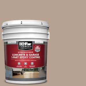 5 gal. #N190-4 Rugged Tan Self-Priming 1-Part Epoxy Satin Interior/Exterior Concrete and Garage Floor Paint