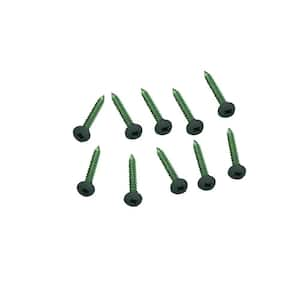 #10 1-1/2 in. Phillips Pan Head Black Plastic Lattice Screws (12-Pack)