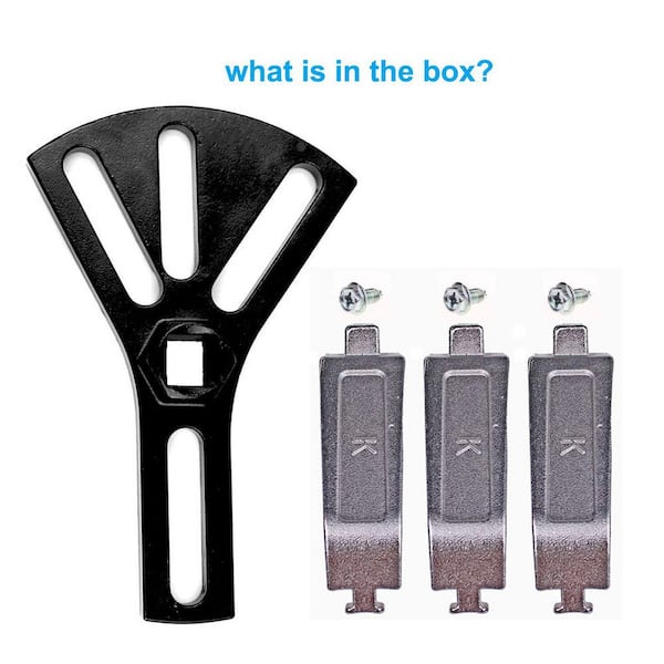 Swpeet 2pcs brandstofpomp verwijdering gereedschapskit, brandstoftank deksel verwijderen, brandstofpomp module spanner sleutel, verstelbare sleutel spanner met 1/2 adapter