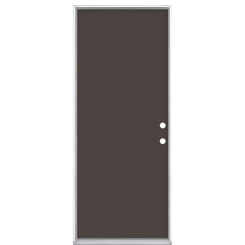 32 in. x 80 in. Flush Left Hand Inswing Willow Wood Painted Steel Prehung Front Door No Brickmold in Vinyl Frame price history on PriceWatchPro