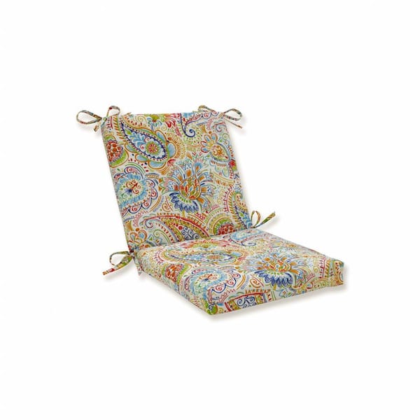 Pillow Perfect Paisley Blue/Green Gilford Rectangular Outdoor Seat Cushion