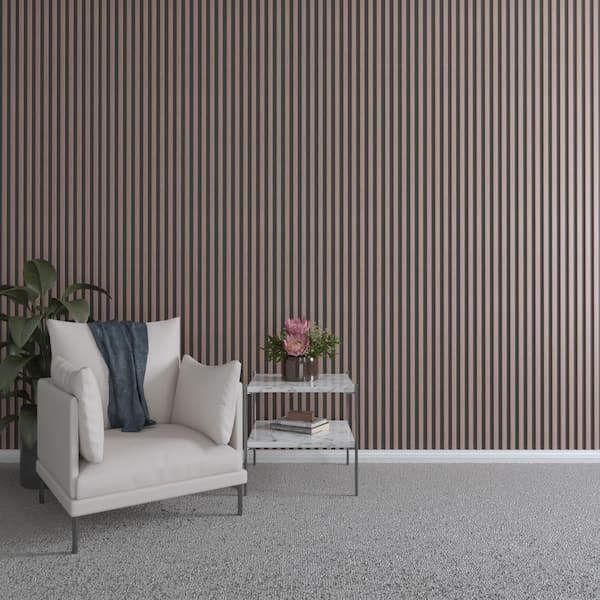 Ekena Millwork 47 in. H x 1 in. W Slatwall Panels in Walnut 42-Pack