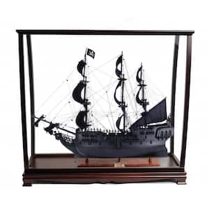 Wood Hand Painted Boat Decorative Sculpture