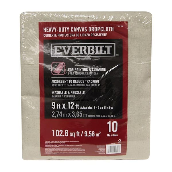 Everbilt 9 ft. x 12 ft. 10 oz. Canvas Drop Cloth