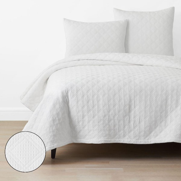 Company Cotton Waffle White California King Quilt
