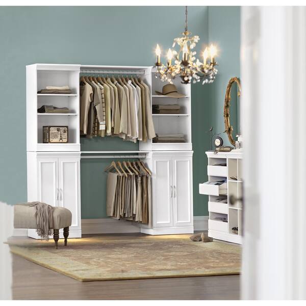 Home Decorators Collection Manhattan Open Modular Wood Storage Cabinet in White
