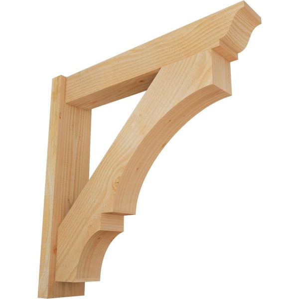 Ekena Millwork 6 in. x 30 in. x 30 in. Douglas Fir Balboa Traditional Rough Sawn Outlooker