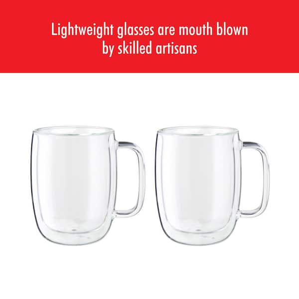 ZWILLING Sorrento Plus 2-pc Double-Wall Glass Latte Mug Set