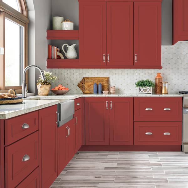 1 gal. #PPU2-16 Fire Cracker Satin Enamel Interior/Exterior Cabinet, Door & Trim Paint