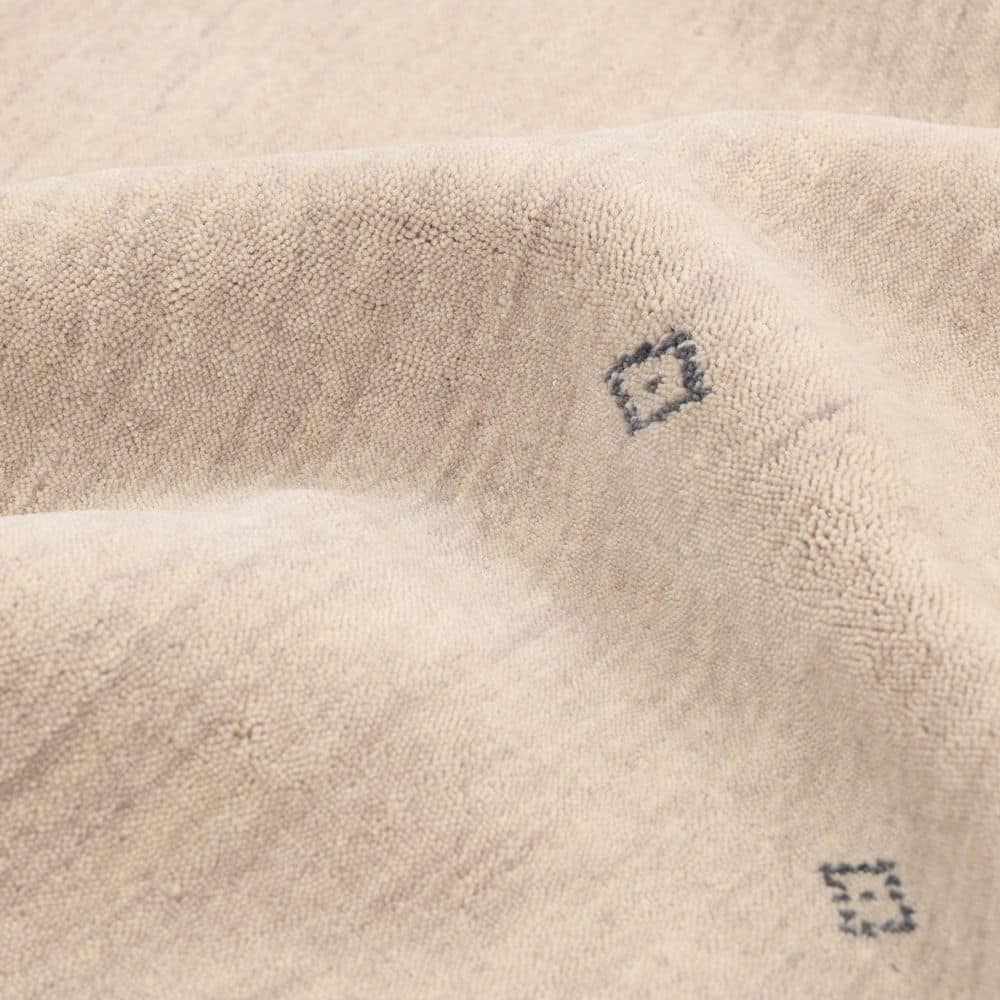 Natural Geometric Hand-Knotted Wool Area Rug 8' x 10'