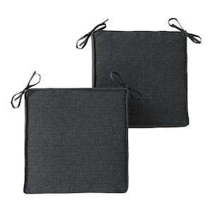 18 in. x 18 in. Carbon Square Outdoor Seat Cushion (2-Pack)