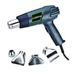 12.5-Amp Dual-Temperature Heat Gun with High/Low Settings and Air Reduction, Reflector, and 2 Deflector Nozzles