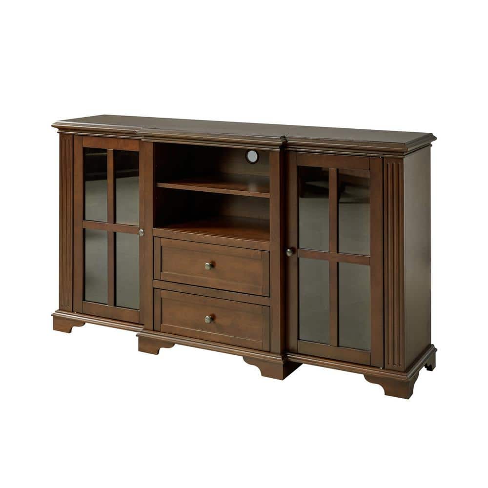 Cedric TV Stand for TVs up to 65 in. with 2-Drawers-Walnut