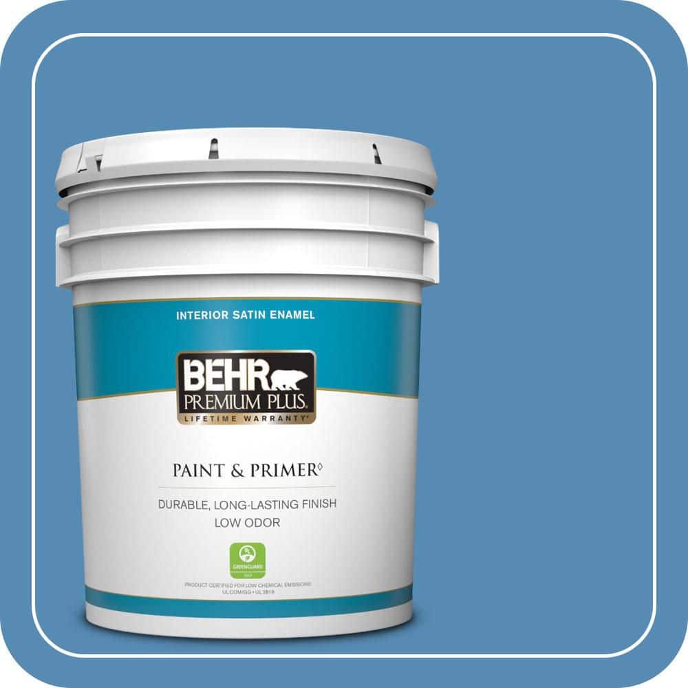 5 gal. #M520-5 Alpha Blue Satin Enamel Low Odor Interior Paint & Primer price history on PriceWatchPro