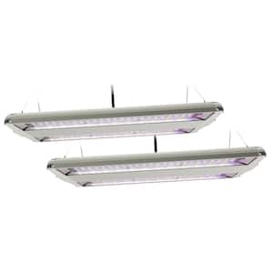 14 in. 86-Watt Integrated Full Spectrum LED Non-Dimmable Indoor High Bay Plant Grow Light Fixture, Daylight (2-Pack)