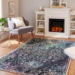 Rowland Charcoal 4 ft. x 6 ft. Abstract Area Rug