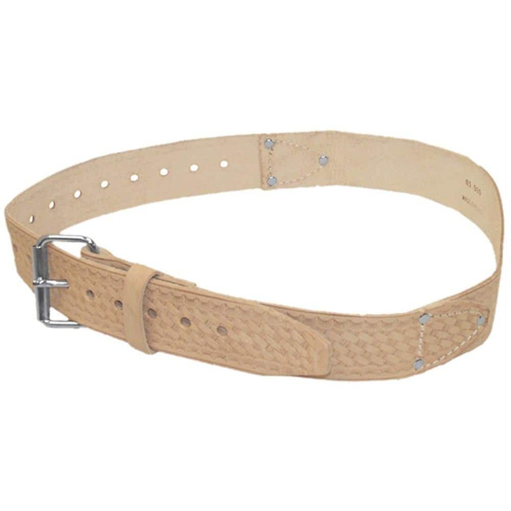 McGuire Nicholas 960 2-Inch Roller Buckle Belt in Tan Saddle Leather