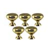 Design House 1-1/4 in. Polished Brass Cabinet Knob (5-Pack) 564591 ...