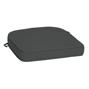 ProFoam 19 in. x 20 in. Slate Grey Rounded Rectangle Outdoor Chair Cushion